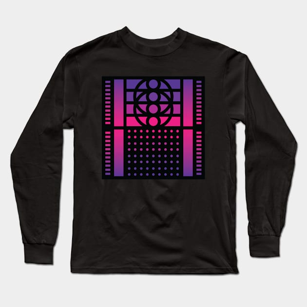 “Dimensional Levels” - V.2 Purple - (Geometric Art) (Dimensions) - Doc Labs Long Sleeve T-Shirt by Doc Labs